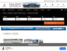 Tablet Screenshot of paulspadymotors.com